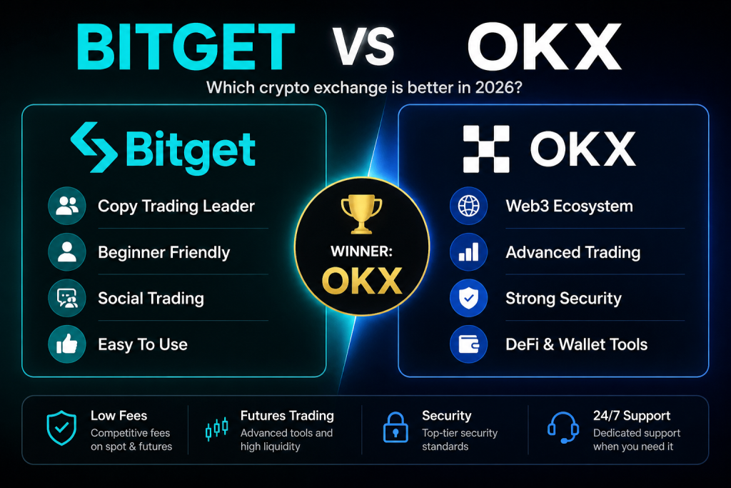 Bitget vs OKX crypto exchange comparison